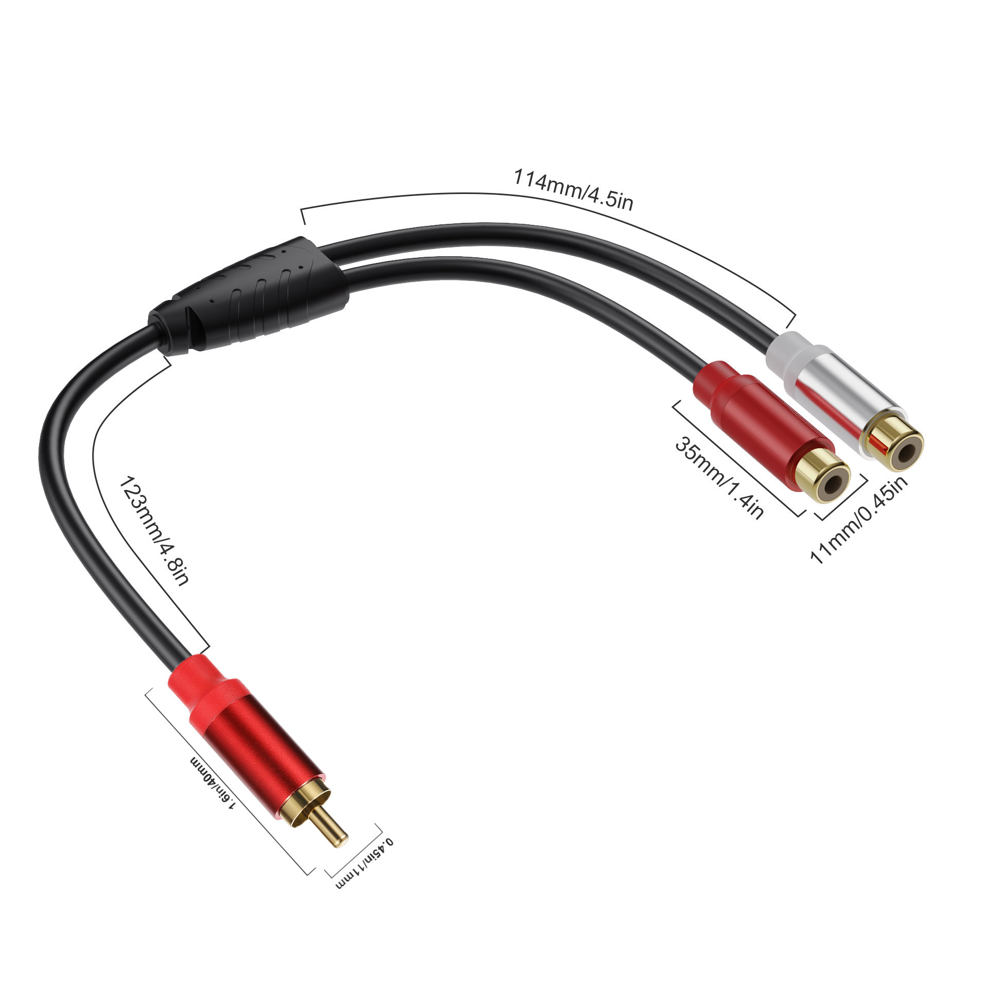 Аудиокабель RCA 0,3 м RCA 1 «м – обзор и цена Audio Splitter Y